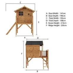 Waltons 5' X 5' Children's Tulip Playhouse With Tower 12 Waltons 5' X 5' Children's Tulip Playhouse With Tower -Plants Sales Store SI 002 001 000620Spec20Render