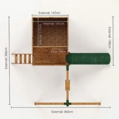 Waltons 5' X 5' Children's Tulip Playhouse With Tower & Activity Set -Plants Sales Store SI 002 001 0008 Tulip Playhouse Tower and Slide Activity Floor Plan 300dpi