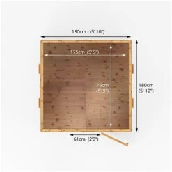 Waltons 6 X 6 Honeypot Dutch Barn Wooden Shiplap Tongue And Groove Garden Playhouse -Plants Sales Store SI 002 001 0009 Floor Plan