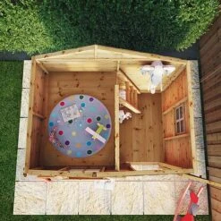 Waltons 7 X 5 Honeypot Snowdrop Apex Wooden Garden Playhouse With Loft 15 Waltons 7 X 5 Honeypot Snowdrop Apex Wooden Garden Playhouse With Loft -Plants Sales Store SI 002 001 0015 Double Story Snowdrop Playhouse W5 Aerial