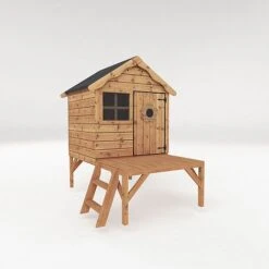 Waltons 4 X 4 Wooden Snug Garden Shed Playhouse With Tower 16 Waltons 4 X 4 Wooden Snug Garden Shed Playhouse With Tower -Plants Sales Store SI 002 001 0043 Snug Playhouse with Tower Perspective Studio