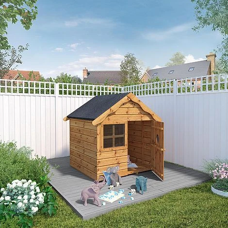 Waltons 4 X 4 Snug Apex Garden Wooden Playhouse 3 Waltons 4 X 4 Snug Apex Garden Wooden Playhouse