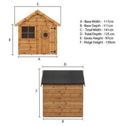 Waltons 4 X 4 Snug Apex Garden Wooden Playhouse 17 Waltons 4 X 4 Snug Apex Garden Wooden Playhouse -Plants Sales Store SI 002 002 0001 Snug Spec