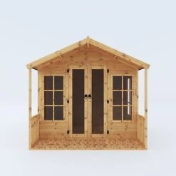 Waltons 8' X 8' Apex Summerhouse With Veranda -Plants Sales Store SI 003 001 0005 8x8 Wessex Summerhouse Front
