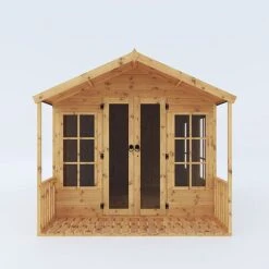 Waltons 12' X 8' Apex Summerhouse With Veranda -Plants Sales Store SI 003 001 0007 12x8 Wessex Summerhouse Front
