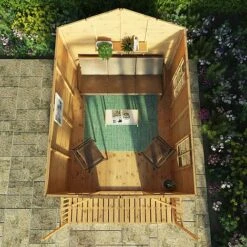 Waltons 12' X 8' Apex Summerhouse With Veranda -Plants Sales Store SI 003 001 0007 12x8 Wessex Summerhouse MG2D Aerial