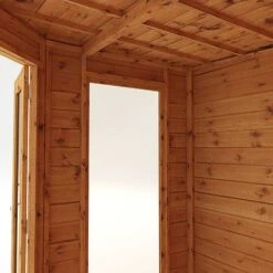 Waltons 7 X 7 Wooden Outdoor Shiplap Tongue And Groove Premier Corner Garden Summerhouse -Plants Sales Store SI 003 001 00137 7x7 Premium Corner Summerhouse Studio Detail003