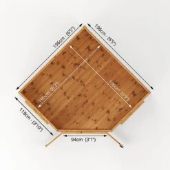 Waltons 7 X 7 Wooden Outdoor Shiplap Tongue And Groove Premier Corner Garden Summerhouse -Plants Sales Store SI 003 001 0037 Floor20Plan