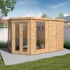 Waltons 11' X 7' Corner Summerhouse With Side Shed -Plants Sales Store SI 003 001 0064 11x7 Corner Summerhouse with Side Shed DC M1
