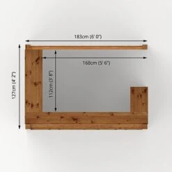 Waltons 6' X 4' Pressure Treated Garden Bar -Plants Sales Store SI 003 001 0077 Floor Plan 300dpi