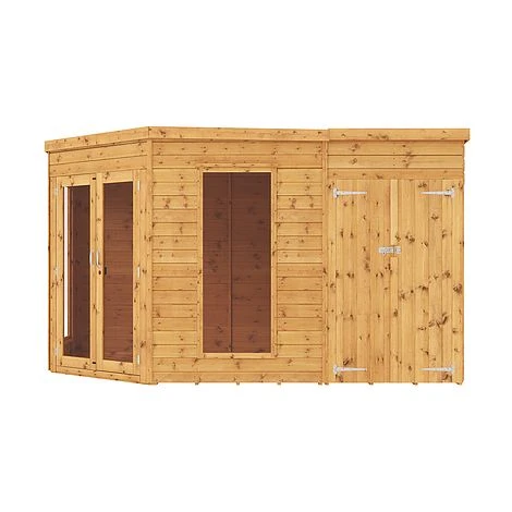 Waltons 12' X 8' Corner Summerhouse With Side Shed 7 Waltons 12' X 8' Corner Summerhouse With Side Shed - Image 5