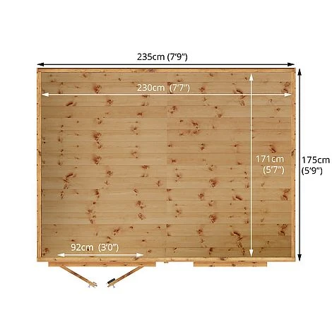 Waltons 8' X 6' Pent Summerhouse 11 Waltons 8' X 6' Pent Summerhouse - Image 9