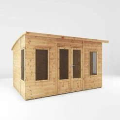 Waltons 12 X 8 Premium Shiplap Tongue And Groove Helios Curved Roof Wooden Garden Summerhouse -Plants Sales Store SI 003 001 0089 12x8 Helios Summerhouse MainDC