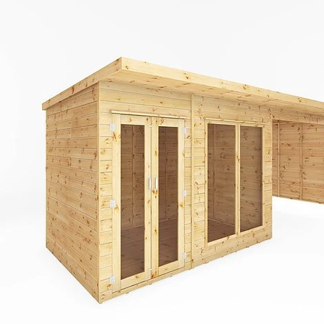 Waltons 18 X 6 Maine Pent Wooden Garden Summerhouse With Patio Area Shiplap Tongue And Groove 9 Waltons 18 X 6 Maine Pent Wooden Garden Summerhouse With Patio Area Shiplap Tongue And Groove - Image 7