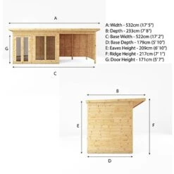 Waltons 18 X 6 Maine Pent Wooden Garden Summerhouse With Patio Area Shiplap Tongue And Groove 24 Waltons 18 X 6 Maine Pent Wooden Garden Summerhouse With Patio Area Shiplap Tongue And Groove -Plants Sales Store SI 003 001 0091 Summerhouse DT Shiplap Pent 18x6 Patio Area Specs