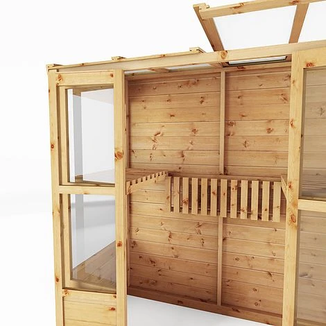 Waltons 6 X 3 Traditional Wooden Tall Wall Victorian Mini Greenhouse Potting Shed 7 Waltons 6 X 3 Traditional Wooden Tall Wall Victorian Mini Greenhouse Potting Shed - Image 5