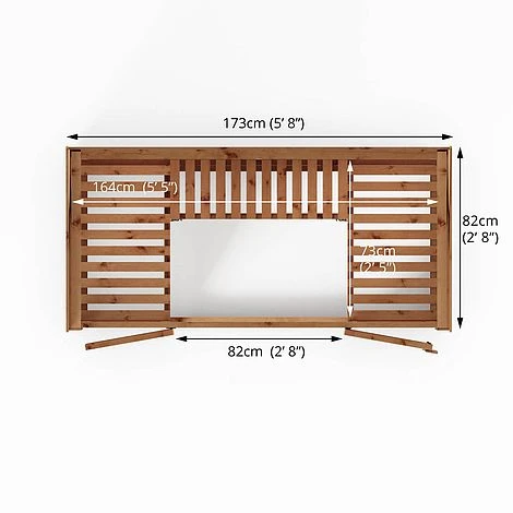 Waltons 6 X 3 Traditional Wooden Tall Wall Victorian Mini Greenhouse Potting Shed 15 Waltons 6 X 3 Traditional Wooden Tall Wall Victorian Mini Greenhouse Potting Shed - Image 13