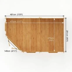 5m X 3m Corner Lodge Grande - 28mm Double Glazed 19 5m X 3m Corner Lodge Grande - 28mm Double Glazed -Plants Sales Store SI 006 002 0056 Floor Plan