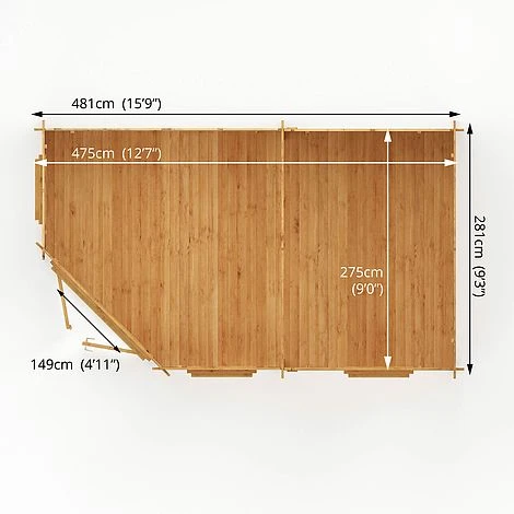 5m X 3m Corner Lodge Grande - 28mm Double Glazed 11 5m X 3m Corner Lodge Grande - 28mm Double Glazed - Image 9