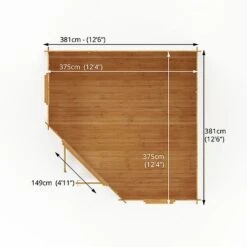 4m X 4m Corner Cabin - 28mm Double Glazed 19 4m X 4m Corner Cabin - 28mm Double Glazed -Plants Sales Store SI 006 002 0057 Floor20Plan