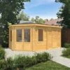 5m X 3m Corner Lodge Plus - 28mm Double Glazed (Side Shed) -Plants Sales Store SI 006 004 0082 5mx3m Corner Lodge Plus 44mm Double Glazed LH Waltons Garden 3 DC