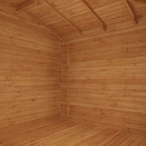 5m X 3m Corner Lodge Plus - 28mm Double Glazed (Side Shed) 6 5m X 3m Corner Lodge Plus - 28mm Double Glazed (Side Shed) - Image 4