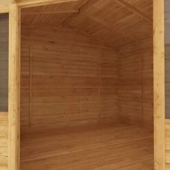 4m X 4m Corner Cabin - 28mm Double Glazed 13 4m X 4m Corner Cabin - 28mm Double Glazed -Plants Sales Store SI 006 004 0084 4mx4m The Holly Corner Log Cabin 44mm Studio Detail001