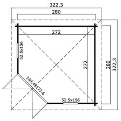 Scotland 1 Corner Summerhouse 2.8m X 2.8m 7 Scotland 1 Corner Summerhouse 2.8m X 2.8m -Plants Sales Store Scotland20120plan