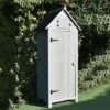 Wooden Sentry Post Storage Shed Grey -Plants Sales Store Sentry