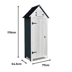 Wooden Sentry Post Storage Shed Grey -Plants Sales Store Sentry 5