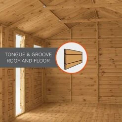 Waltons 7 X 7 Wooden Outdoor Shiplap Tongue And Groove Premier Corner Garden Summerhouse -Plants Sales Store Sheds Tongue and Groove Roof and Floor Waltons