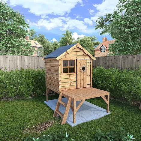 Waltons 4 X 4 Wooden Snug Garden Shed Playhouse With Tower 3 Waltons 4 X 4 Wooden Snug Garden Shed Playhouse With Tower