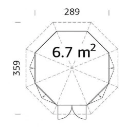 Veronica 4 6.7m2 Summerhouse 2.9m Diameter 7 Veronica 4 6.7m2 Summerhouse 2.9m Diameter -Plants Sales Store Veronica206.720plan