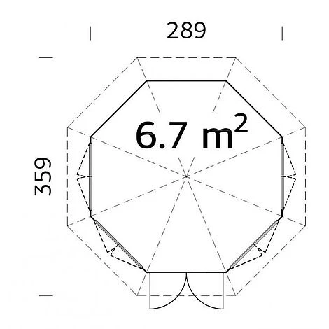 Veronica 4 6.7m2 Summerhouse 2.9m Diameter 5 Veronica 4 6.7m2 Summerhouse 2.9m Diameter - Image 3