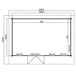 Barbados 6 Log Cabin 3.59m X 5.69m 7 Barbados 6 Log Cabin 3.59m X 5.69m -Plants Sales Store barbados20620plan