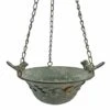 Hanging Garden Bird Bath / Feeder Aged Vintage Look Metal Bird Bath Decoration 2 Hanging Garden Bird Bath / Feeder Aged Vintage Look Metal Bird Bath Decoration -Plants Sales Store s l16002032