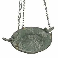 Hanging Garden Bird Bath / Feeder Aged Vintage Look Metal Bird Bath Decoration 10 Hanging Garden Bird Bath / Feeder Aged Vintage Look Metal Bird Bath Decoration -Plants Sales Store s l16002033